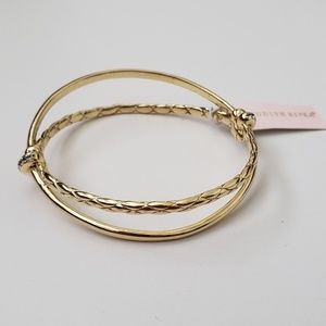 Judith Ripka Sterling Silver Topaz Crisscross Bracelet